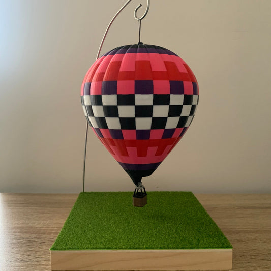 Montgolfière 3D rose