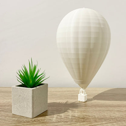 Montgolfière unie blanche de type racer 