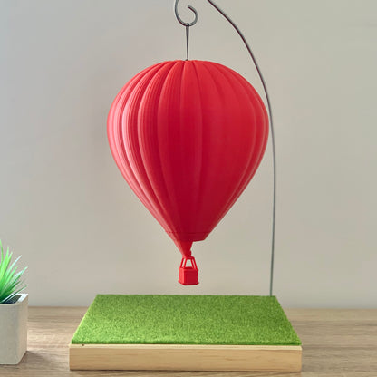 Montgolfière rouge unie imprimé en impression 3D aéro3D